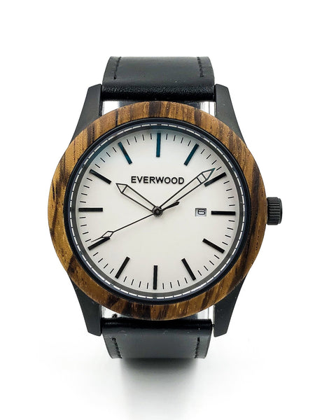 Inverness | Zebrawood | Black Leather