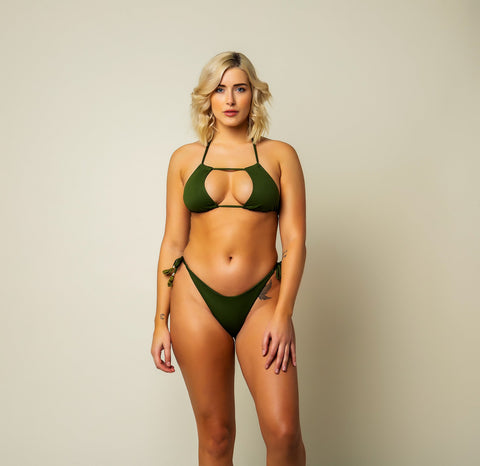 Carnaúba Bikini Top - Olive Green