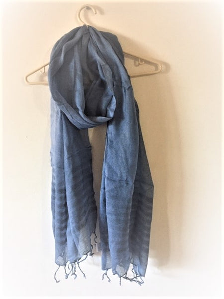 Women's Handloom Scarf- Blue color From RSV Global Inc