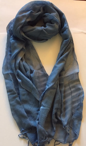 Women's Handloom Scarf- Blue color From RSV Global Inc